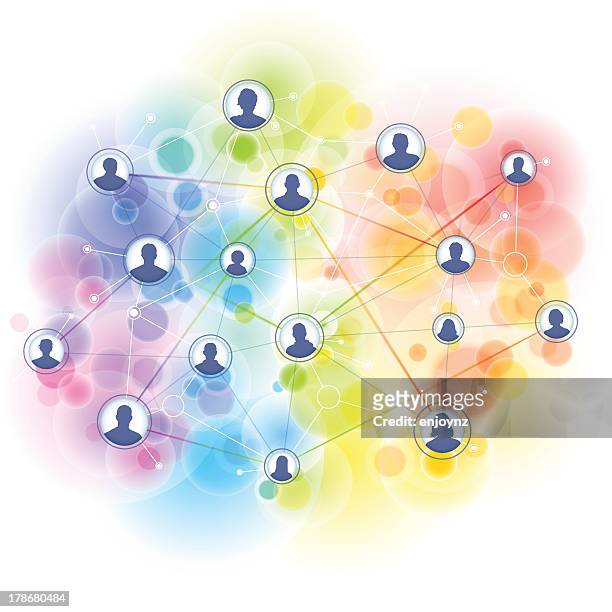 global people networking background - fibre optic icon stock illustrations