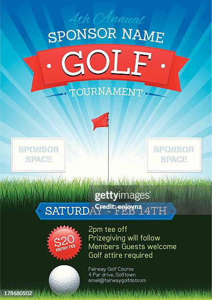 golf poster - golf tournament stock illustrations