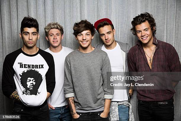 Members of the pop band One Direction Zayn Malik, Louis Tomlinson, Harry Styles, Liam Payne, and Niall Horan are photographed for Los Angeles Times...