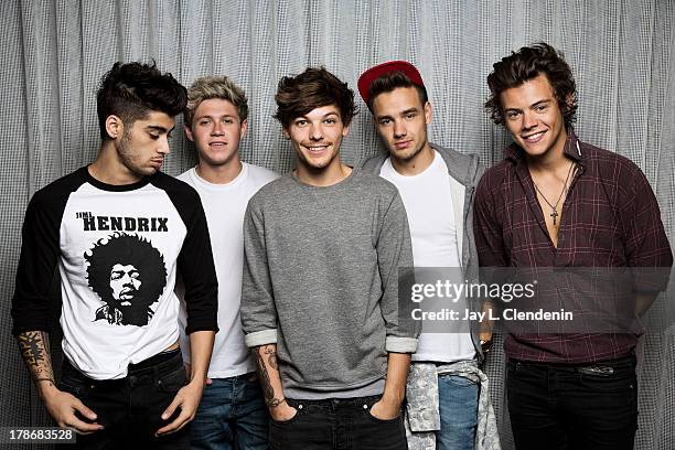 Members of the pop band One Direction Zayn Malik, Louis Tomlinson, Harry Styles, Liam Payne, and Niall Horan are photographed for Los Angeles Times...