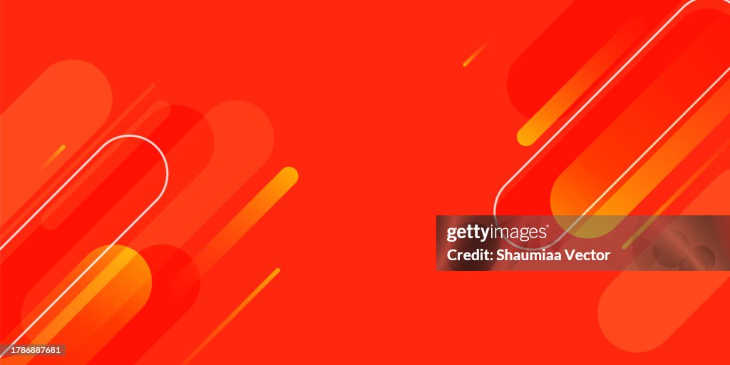 Modern orange gradient curve liquid background with geometric shape element design