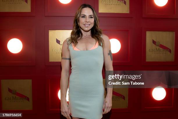 Mel C attends 2023 Stakes Day at Flemington Racecourse on November 11, 2023 in Melbourne, Australia.