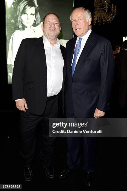 Harvey Weinstein and Nicola Bulgari attend the "La Dolce Diva" Opening Exhbition during The 70th Venice International Film Festival at Granai...