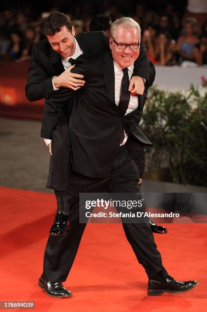 Actor James Deen and screenwriter Bret Easton Ellis attend "The Canyons" Premiere during The 70th Venice International Film Festival at Sala Grande...