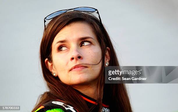 Danica Patrick, driver of the GoDaddy.com Chevrolet, walks on pit road during qualifying for the NASCAR Sprint Cup Series AdvoCare 500 at Atlanta...