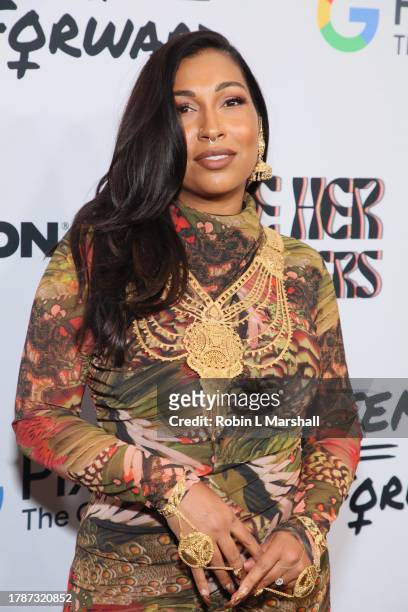 Melanie Fiona attends Femme It Forward Give Her FlowHERS Gala 2023 at The Beverly Hilton on November 10, 2023 in Beverly Hills, California.