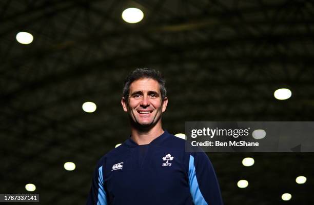 Dublin , Ireland - 17 November 2023; Women's head coach Allan Temple-Jones stands for a portrait during the Ireland media day ahead of the HSBC SVNS...