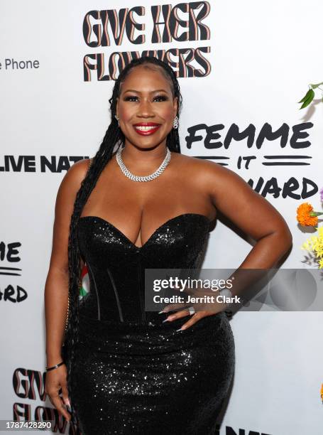 Jazzie Belle attends Femme It Forward Give Her FlowHERS Awards Gala 2023 at The Beverly Hilton on November 10, 2023 in Beverly Hills, California.