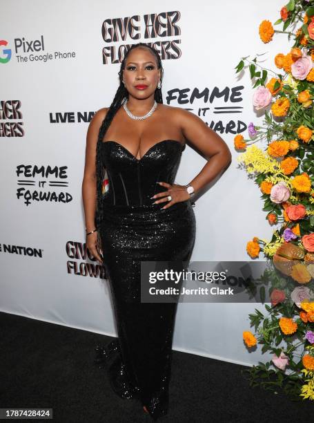 Jazzie Belle attends Femme It Forward Give Her FlowHERS Awards Gala 2023 at The Beverly Hilton on November 10, 2023 in Beverly Hills, California.