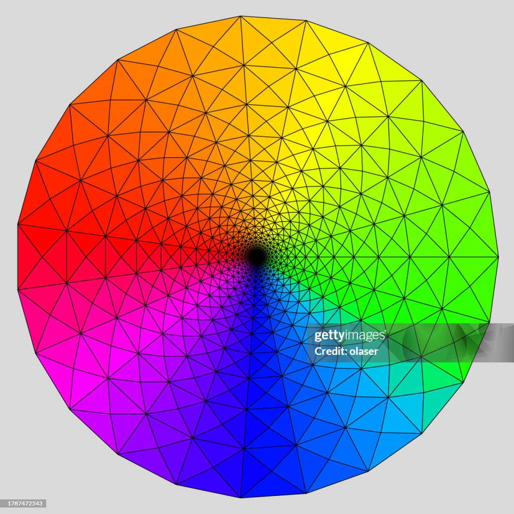 Gradient In Circle Vividly Colored Geometric Radial Gradient Forming A Circular Mosaic ...