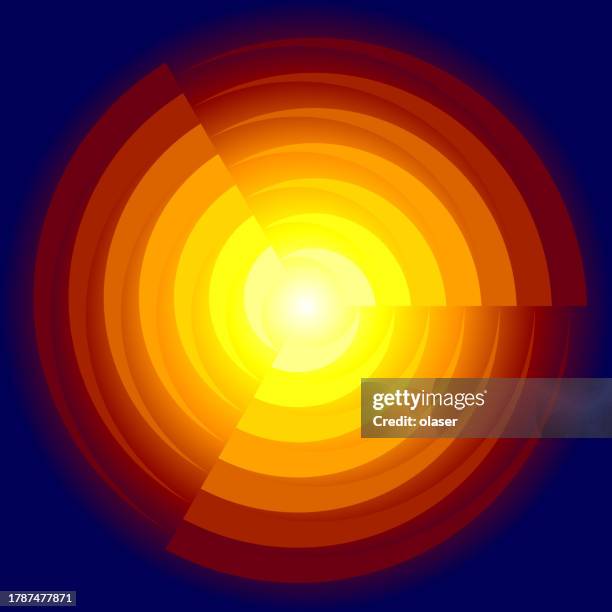 ilustraciones, imágenes clip art, dibujos animados e iconos de stock de fondo degradado radial abstracto con colores cálidos - efecto de película