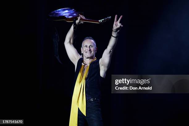 Vivian Campbell of Def Leppard performs at GIANTS Stadium on November 11, 2023 in Sydney, Australia.