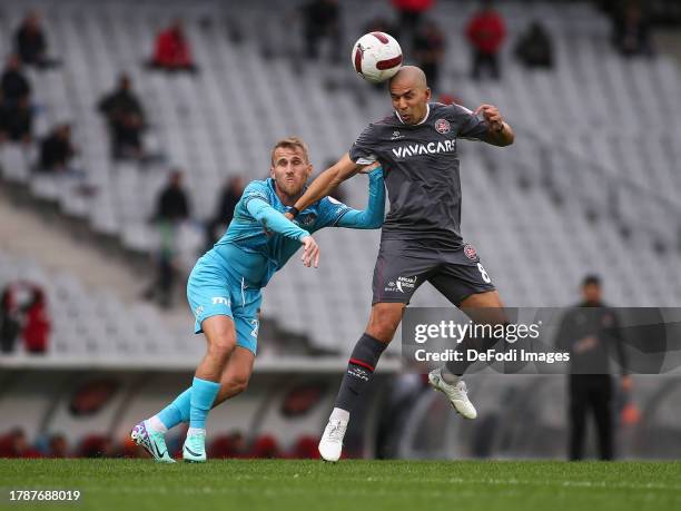 Sofiane Feghouli of Fatih Karagumruk, Samu Saiz of Sivasspor battles for the ball during the Turkish Super League match between Fatih Karagumruk and...