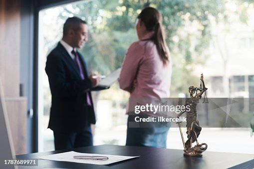 Lawyer and client having a business meeting Lawyer and client having a business meeting