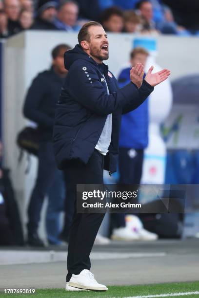 Jan Siewert, interim Head Coach of 1.FSV Mainz 05, reacts on the touchline during the Bundesliga match between SV Darmstadt 98 and 1. FSV Mainz 05 at...