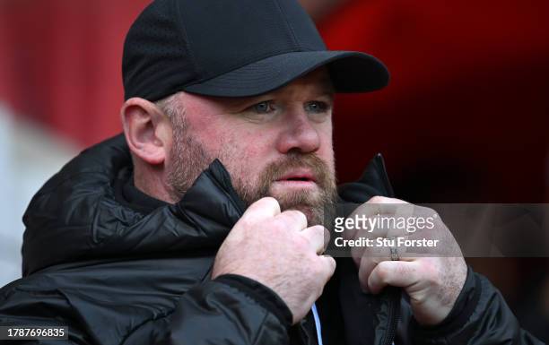 Birmingham City manager Wayne Rooney looks on during the Sky Bet Championship match between Sunderland and Birmingham City at Stadium of Light on...