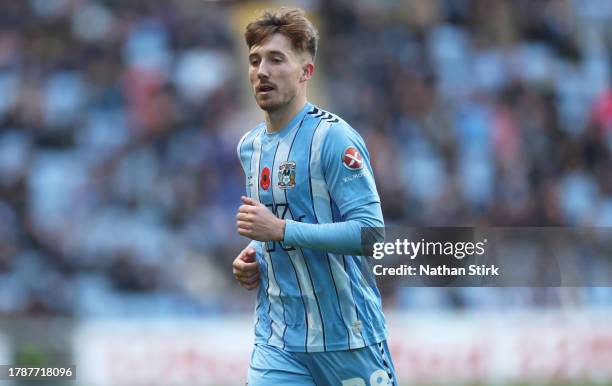 Josh Eccles of Coventry during the Sky Bet Championship match between Coventry City and Stoke City at The Coventry Building Society Arena on November...