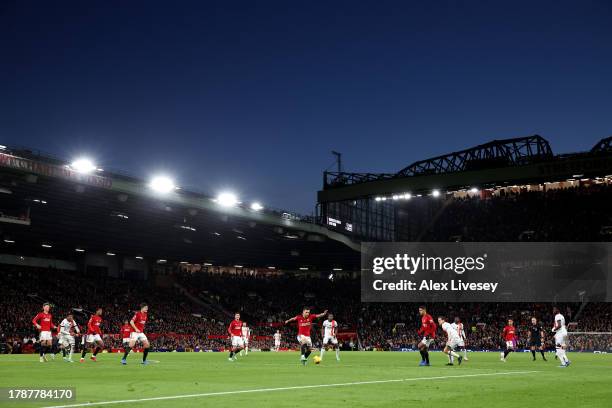 General view of play during the Premier League match between Manchester United and Luton Town at Old Trafford on November 11, 2023 in Manchester,...