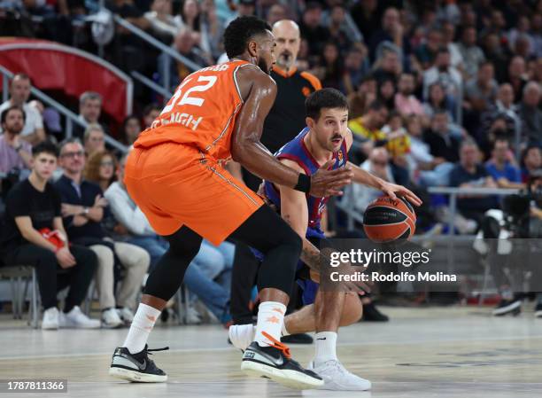 Nicolas Laprovittola, #20 of FC Barcelona in action during the Turkish Airlines EuroLeague Regular Season Round 9 match between FC Barcelona and...