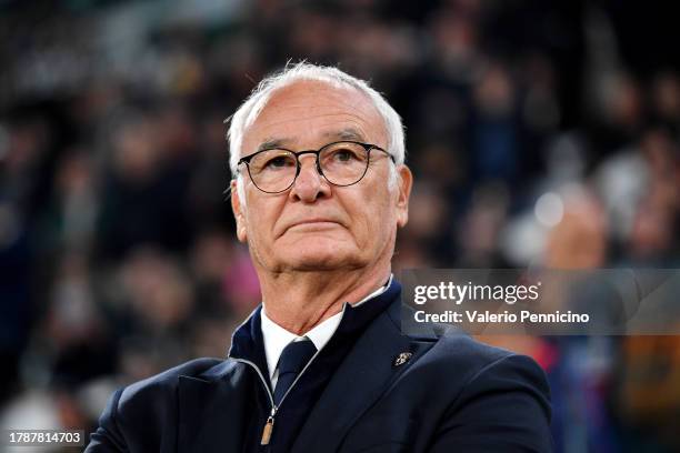 Claudio Ranieri, Head Coach of Cagliari Calcio, during the Serie A TIM match between Juventus and Cagliari Calcio at on November 11, 2023 in Turin,...