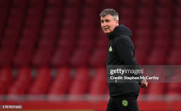 Amsterdam , Netherlands - 17 November 2023; Manager Stephen Kenny during a Republic of Ireland training session at Johan Cruijff ArenA in Amsterdam,...