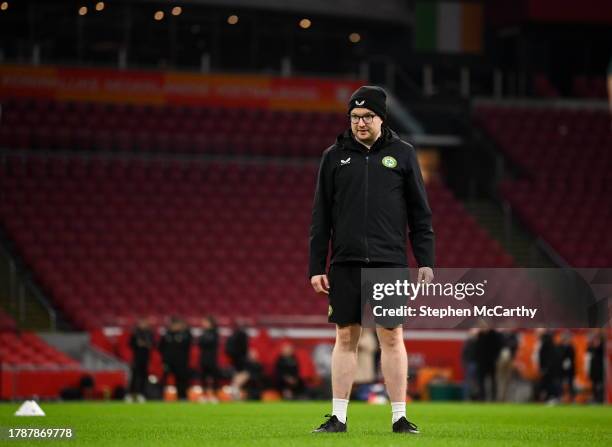 Amsterdam , Netherlands - 17 November 2023; Andrew Morrissey, STATSports analyst, during a Republic of Ireland training session at Johan Cruijff...