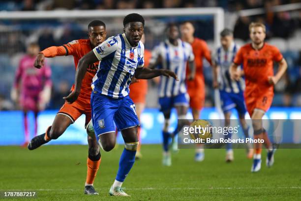 Di'Shon Bernard of Sheffield Wednesday in action during the Sky Bet Championship match between Sheffield Wednesday and Millwall at Hillsborough on...
