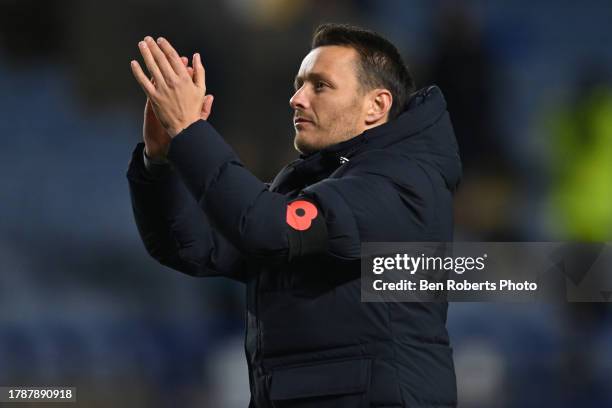 Millwall Manager Joe Edwards after the Sky Bet Championship match between Sheffield Wednesday and Millwall at Hillsborough on November 11, 2023 in...