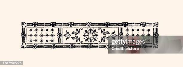 rare floral pattern: 18th century style - 18th century stock illustrations