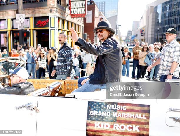 Kid Rock attends the 2023 Veteran's Day Parade on November 11, 2023 in Nashville, Tennessee.