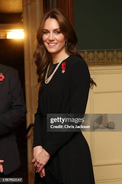 Catherine, Princess of Wales attends The Royal British Legion Festival of Remembrance at Royal Albert Hall on November 11, 2023 in London, England.