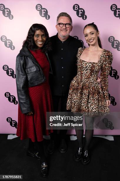 Brenda Emmanus, Matthew Bourne and Ashley Shaw attend the "The Red Shoes" BFI Screening & Q&A at BFI Southbank on November 11, 2023 in London,...