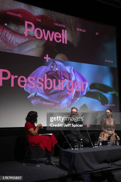 Brenda Emmanus, Matthew Bourne and Ashley Shaw attend the "The Red Shoes" BFI Screening & Q&A at BFI Southbank on November 11, 2023 in London,...