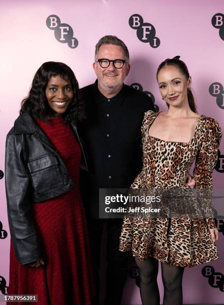 Brenda Emmanus, Matthew Bourne and Ashley Shaw attend the "The Red Shoes" BFI Screening & Q&A at BFI Southbank on November 11, 2023 in London,...