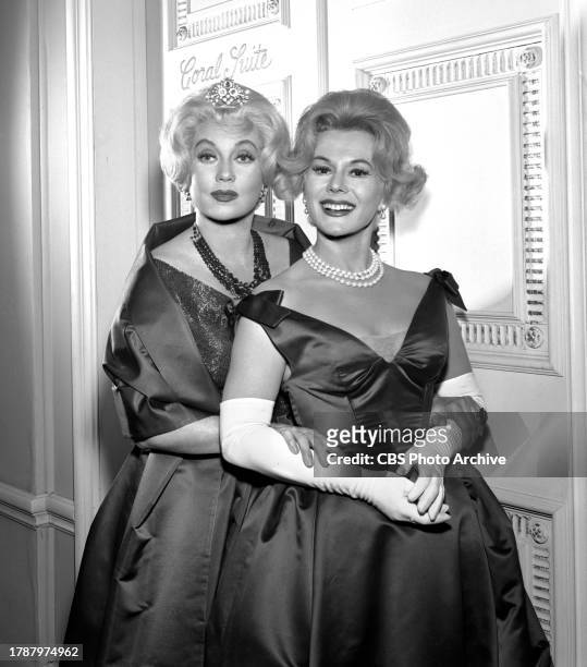The Ann Sothern Show. Episode, The Royal Visit. Originally broadcast February 2, 1961. Pictured from left is Ann Sothern , Eva Gabor .