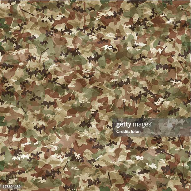 ilustrações de stock, clip art, desenhos animados e ícones de sem costura papel de parede de camuflagem - camoflague