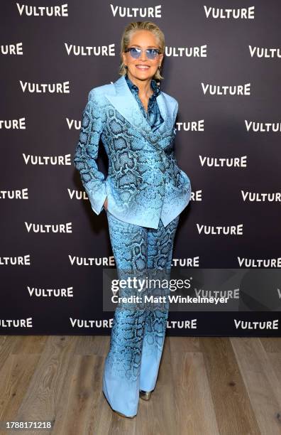Sharon Stone attends New York Magazine's Vulture Festival LA at Goya Studios on November 11, 2023 in Los Angeles, California.