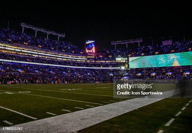 General view of M&T Bank Stadium in Baltimore, MD. During the Cincinnati Bengals game versus the Baltimore Ravens on November 16, 2023.