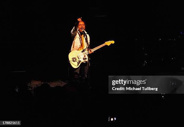 Singer Ruben Albarran of Cafe Tecvba performs live at Nokia Theatre L.A. Live on August 30, 2013 in Los Angeles, California.
