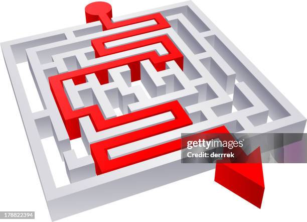 square - circular maze stock illustrations