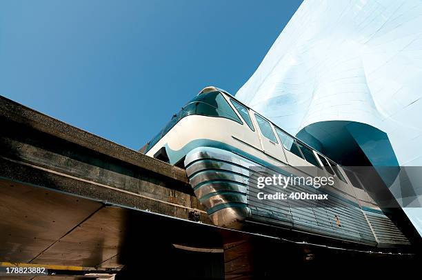 seattle monorail - seattle center stock pictures, royalty-free photos & images