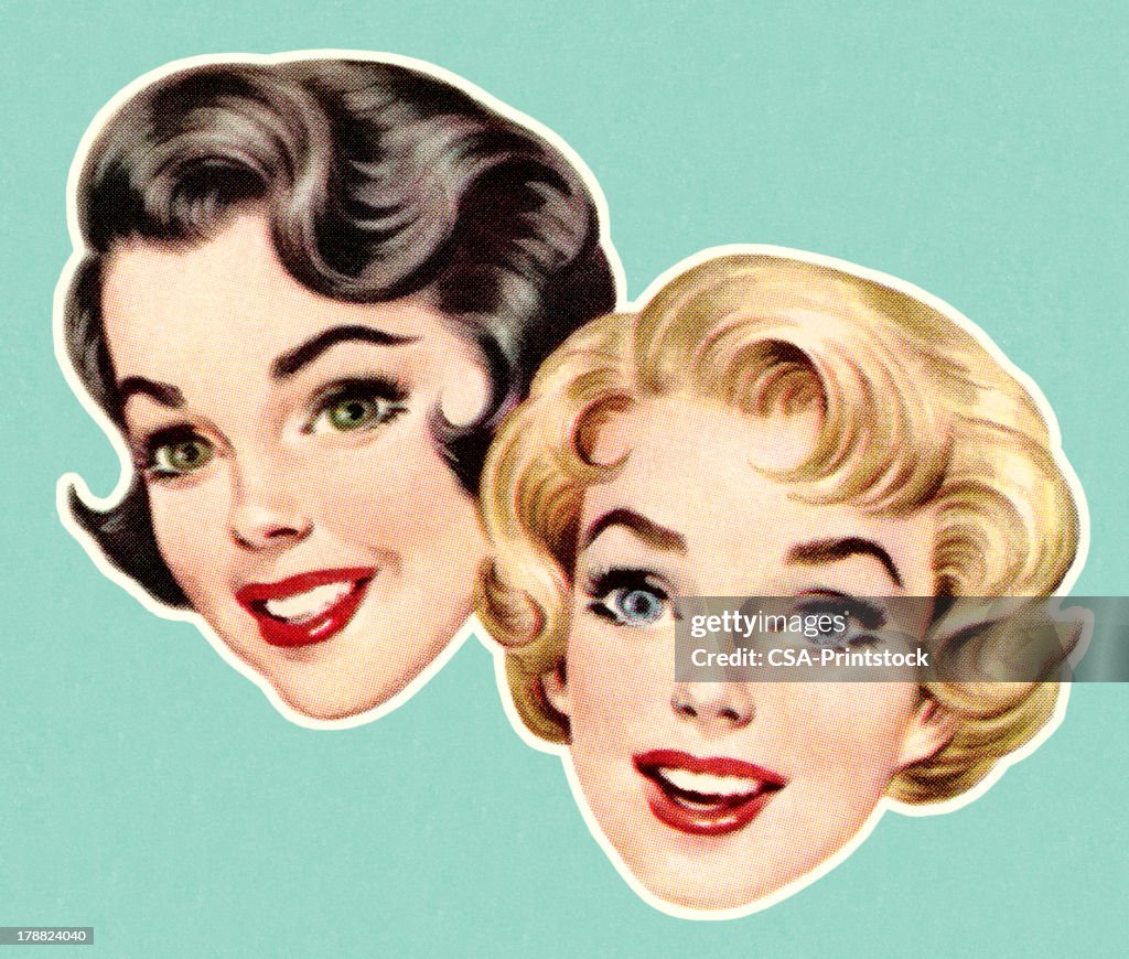 Caras de dos mujeres