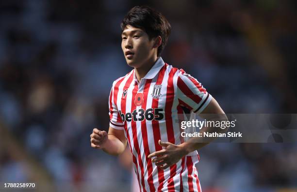 Bae Jun-Ho of Stoke City during the Sky Bet Championship match between Coventry City and Stoke City at The Coventry Building Society Arena on...