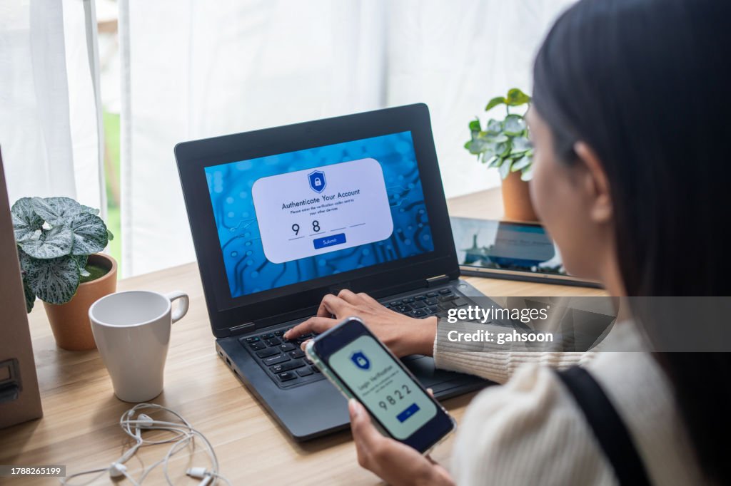 Zwei-Faktor-Authentifizierung (2FA) Sicherheit Melden Sie sich sicher an ihrem Laptop an