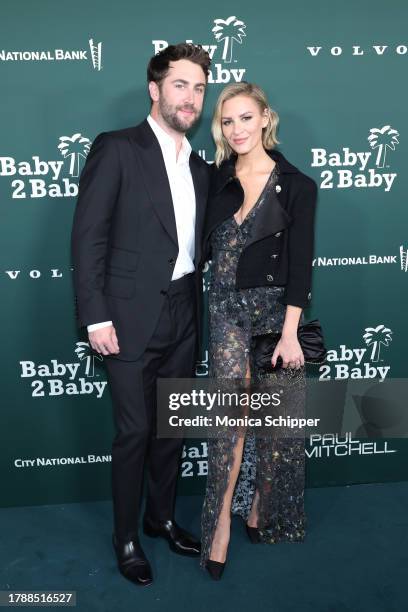 Jordan McGraw and Morgan Stewart attend the 2023 Baby2Baby Gala Presented By Paul Mitchell at Pacific Design Center on November 11, 2023 in West...