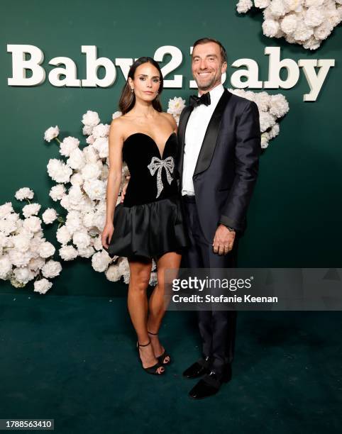 Jordana Brewster and Mason Morfit attend 2023 Baby2Baby Gala Presented By Paul Mitchell at Pacific Design Center on November 11, 2023 in West...