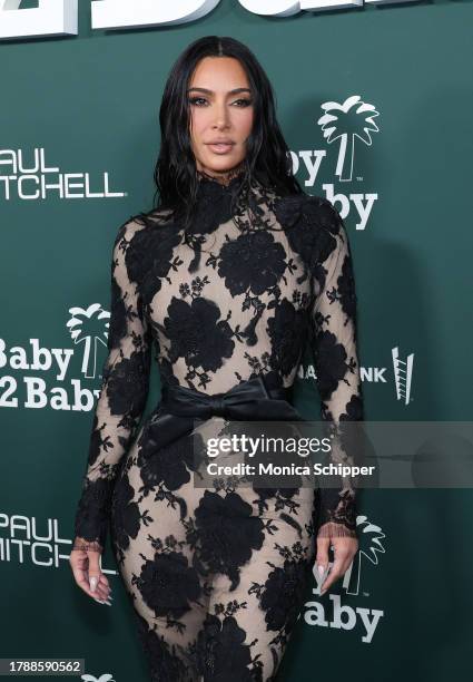 Kim Kardashian attends the 2023 Baby2Baby Gala Presented By Paul Mitchell at Pacific Design Center on November 11, 2023 in West Hollywood, California.