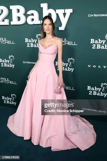 Alessandra Ambrosio attends the 2023 Baby2Baby Gala Presented By Paul Mitchell at Pacific Design Center on November 11, 2023 in West Hollywood,...