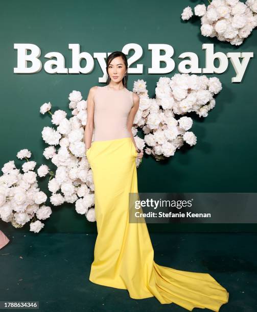 Chriselle Lim attends 2023 Baby2Baby Gala Presented By Paul Mitchell at Pacific Design Center on November 11, 2023 in West Hollywood, California.