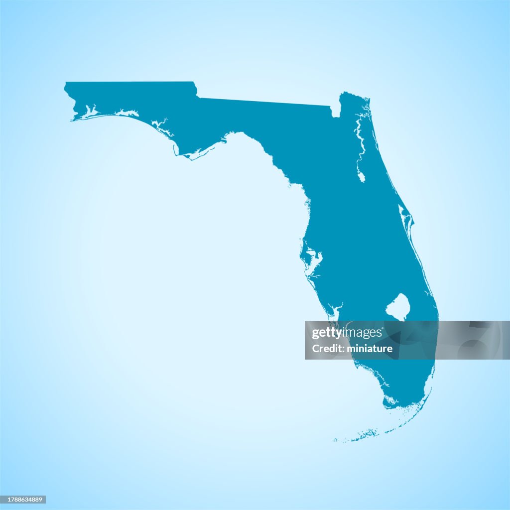 Ftle Map Florida Map High-Res Vector Graphic - Getty Images